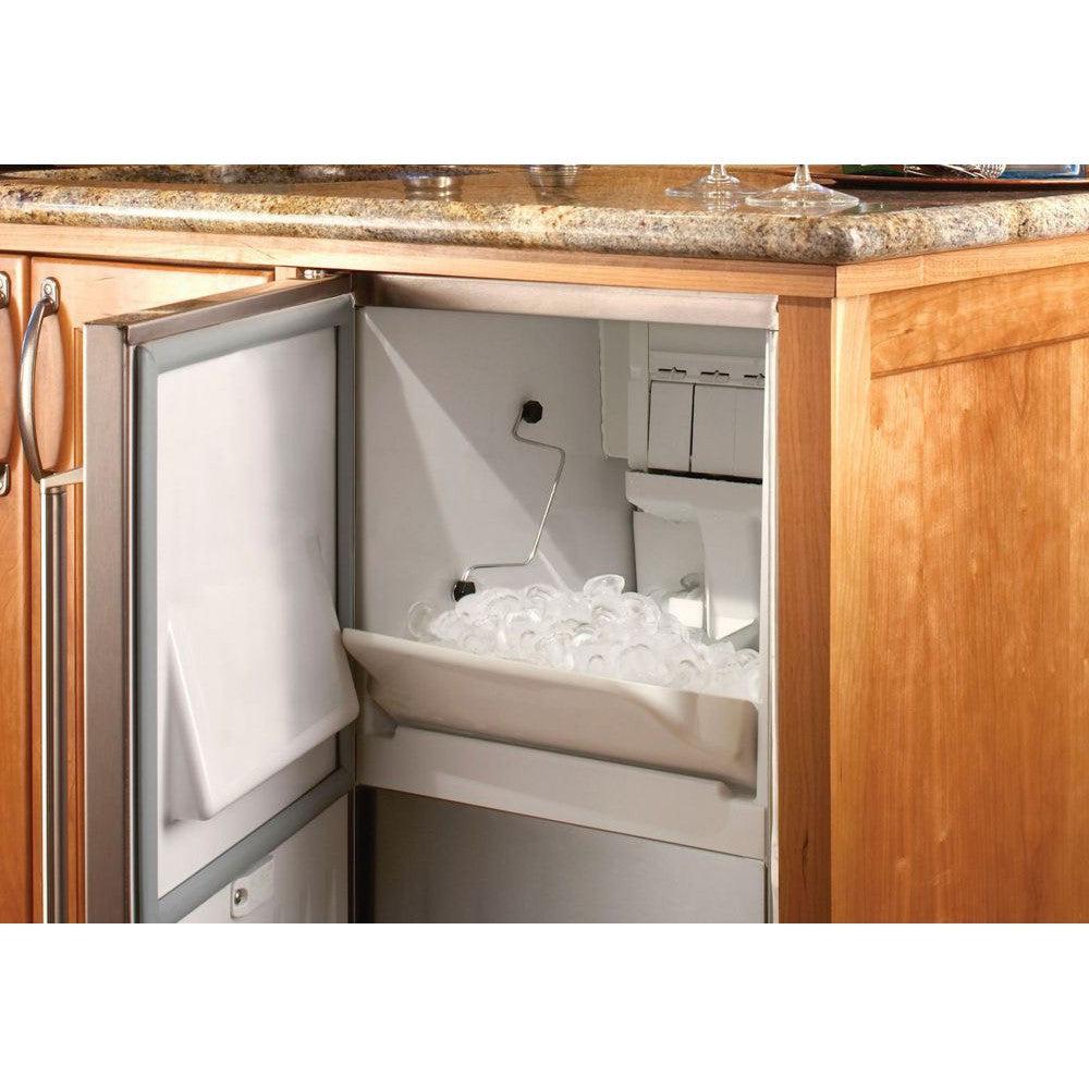 Perlick Signature Series 15" Clear Ice Maker with Stainless Steel Solid Door Hinge Left