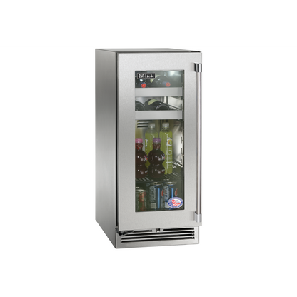 Perlick Signature Series 15" Marine Grade Beverage Center with Fully Integrated Panel-Ready Solid Door Hinge Right with Lock