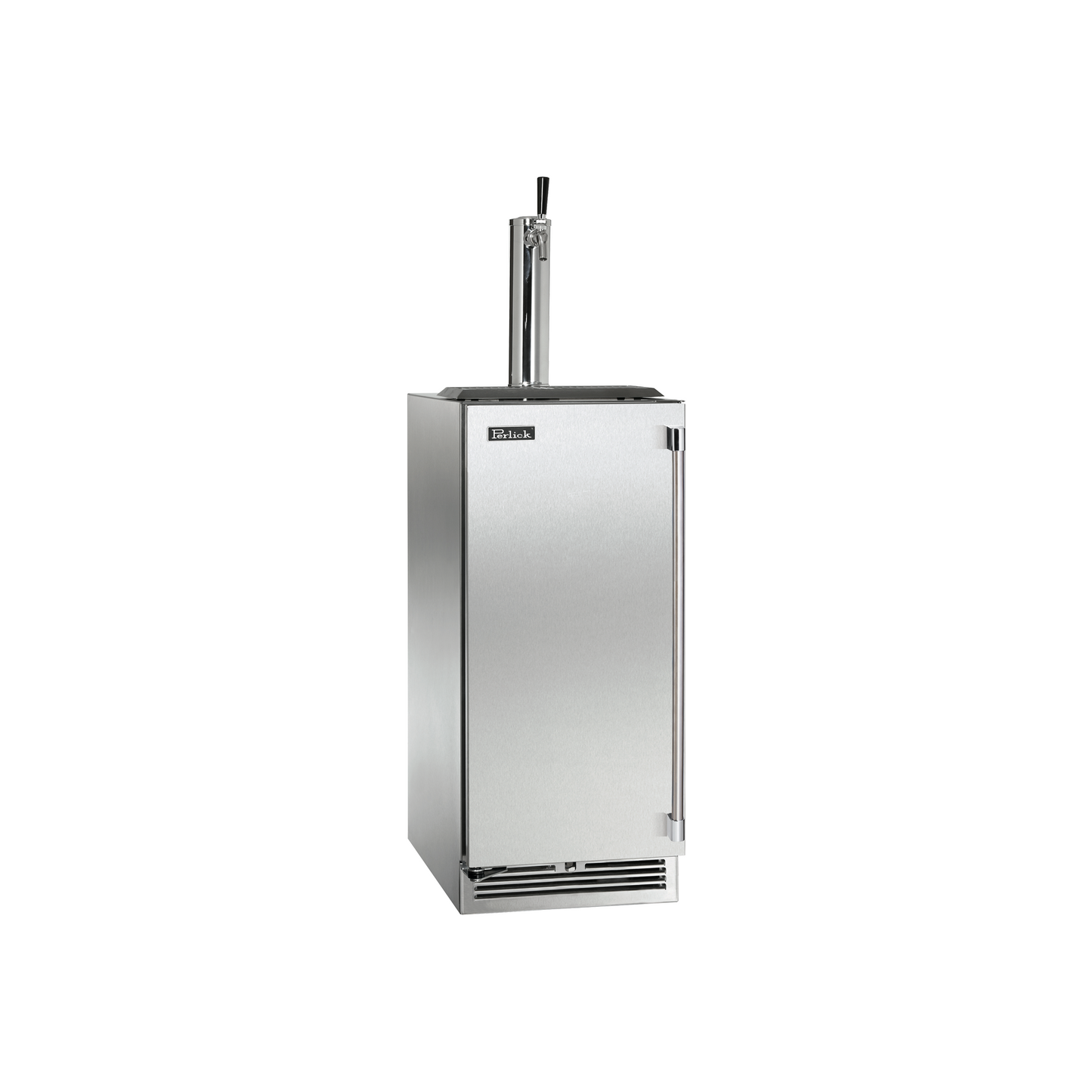 Perlick Signature Series 15" Marine Grade Keg Dispenser with Fully Integrated Panel-Ready Solid Door Hinge Left with Lock
