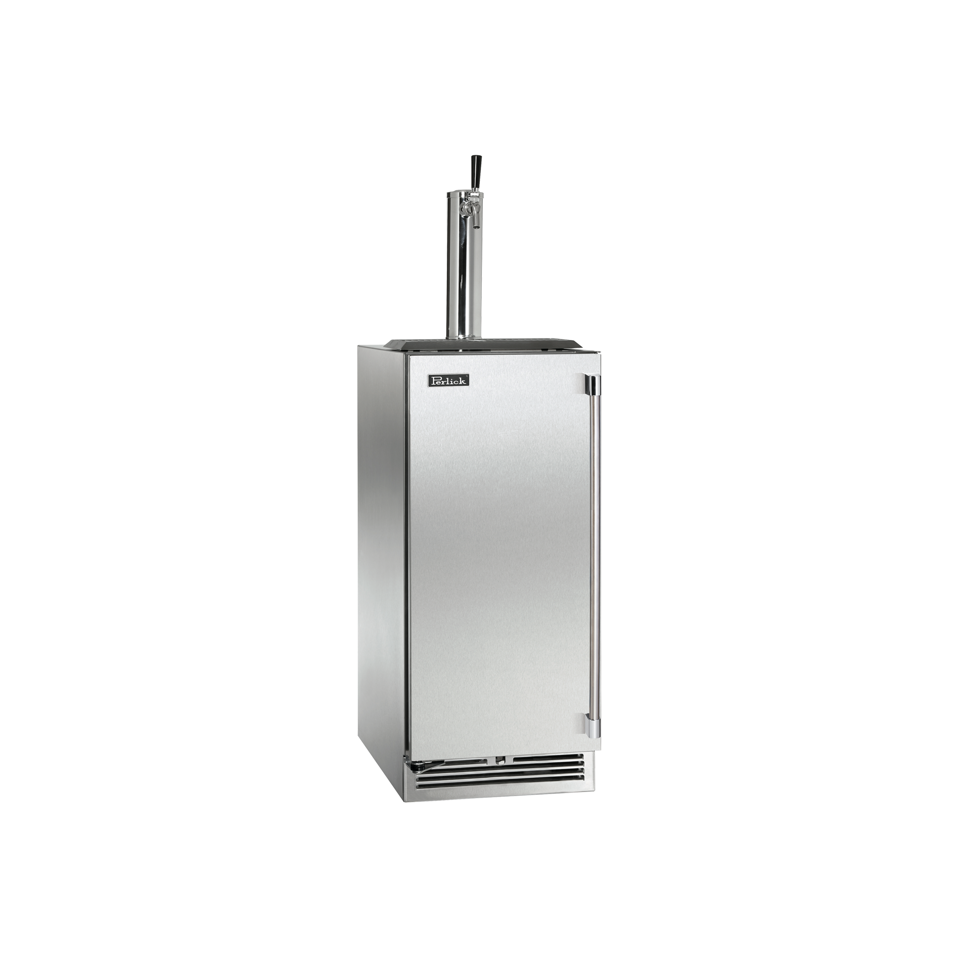 Perlick Signature Series 15" Marine Grade Keg Dispenser with Stainless Steel Solid Door Hinge Right with Lock