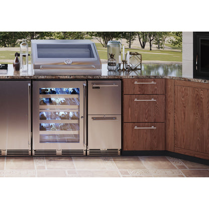 Perlick Signature Series 15" Stainless Steel Marine Grade Refrigerator Drawers with Lock