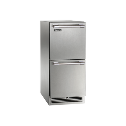 Perlick Signature Series 15" Stainless Steel Marine Grade Refrigerator Drawers with Lock
