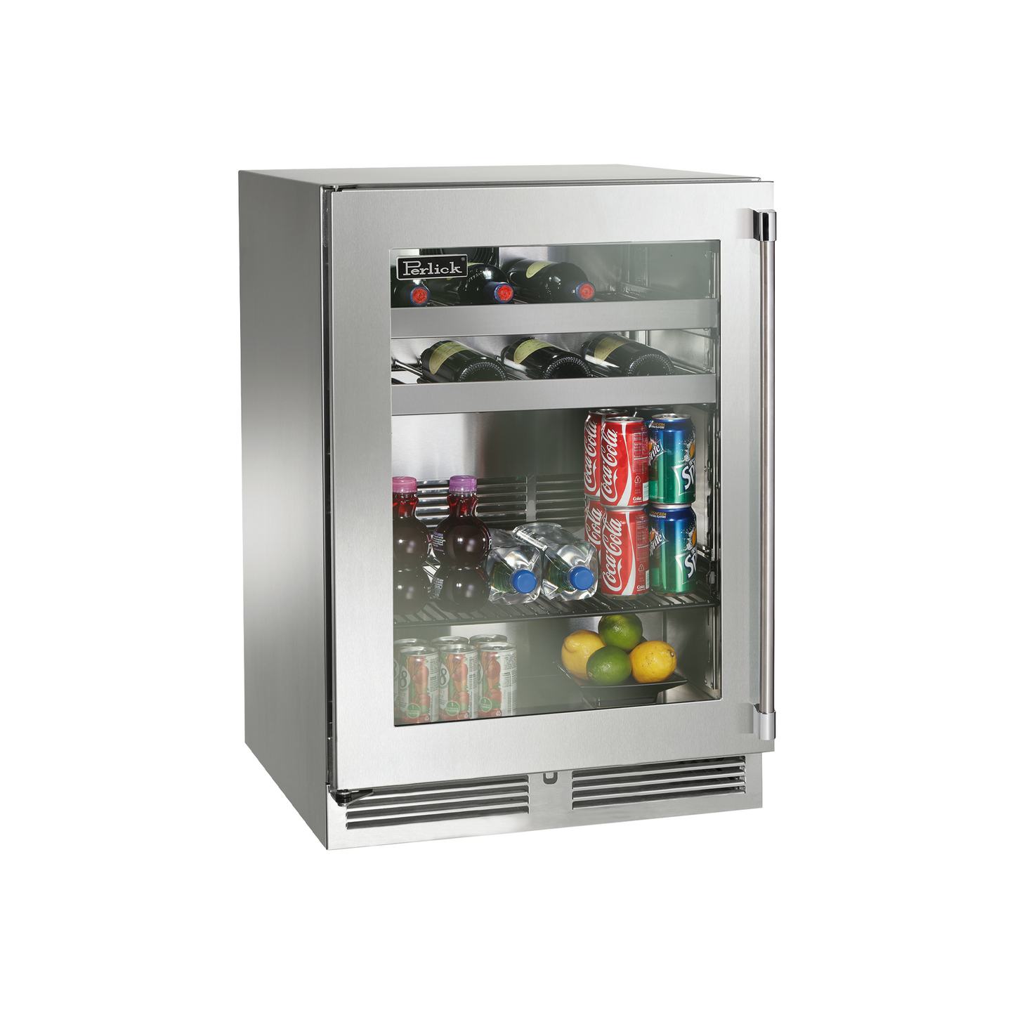 Perlick Signature Series 24" Marine Grade Beverage Center with Fully Integrated Panel-Ready Solid Door Hinge Left with Lock