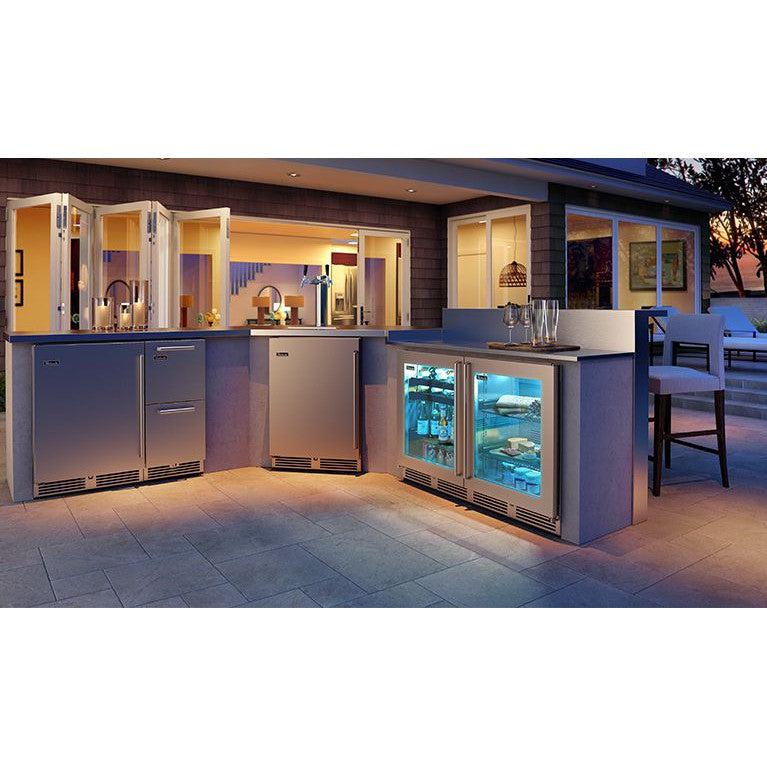 Perlick Signature Series 24" Marine Grade Freezer with Fully Integrated Panel-Ready Solid Door Hinge Left with Lock