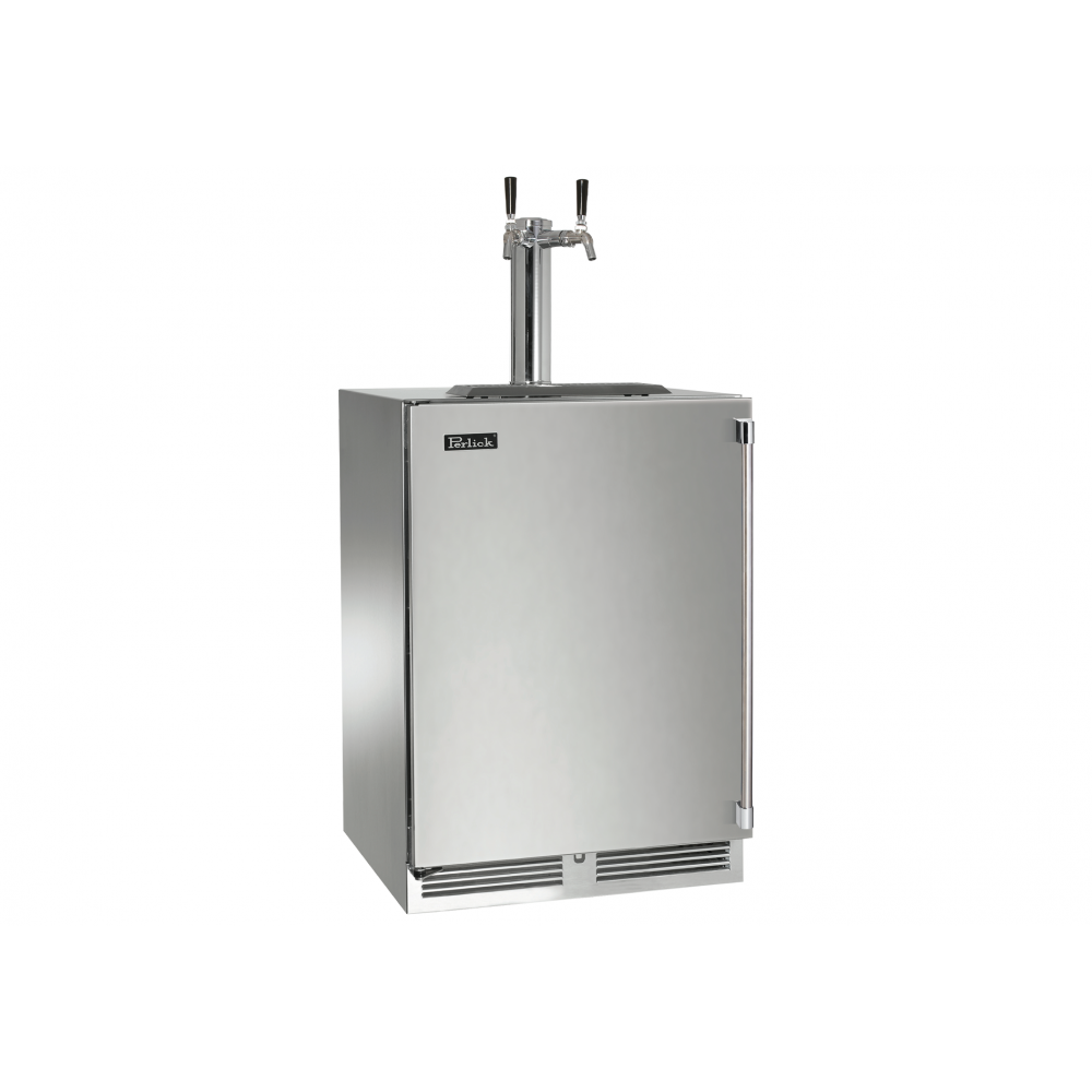 Perlick Signature Series 24" Marine Grade Freezer with Fully Integrated Panel-Ready Solid Door Hinge Right with Lock