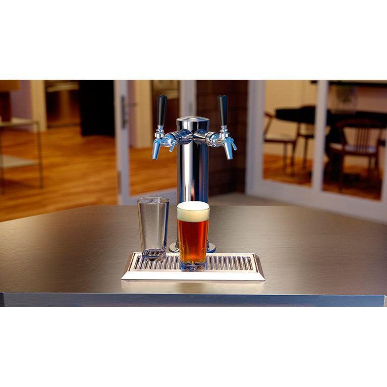 Perlick Signature Series 24" Marine Grade Keg Dispenser - Single Tap with Fully Integrated Panel-Ready Solid Door Hinge Left