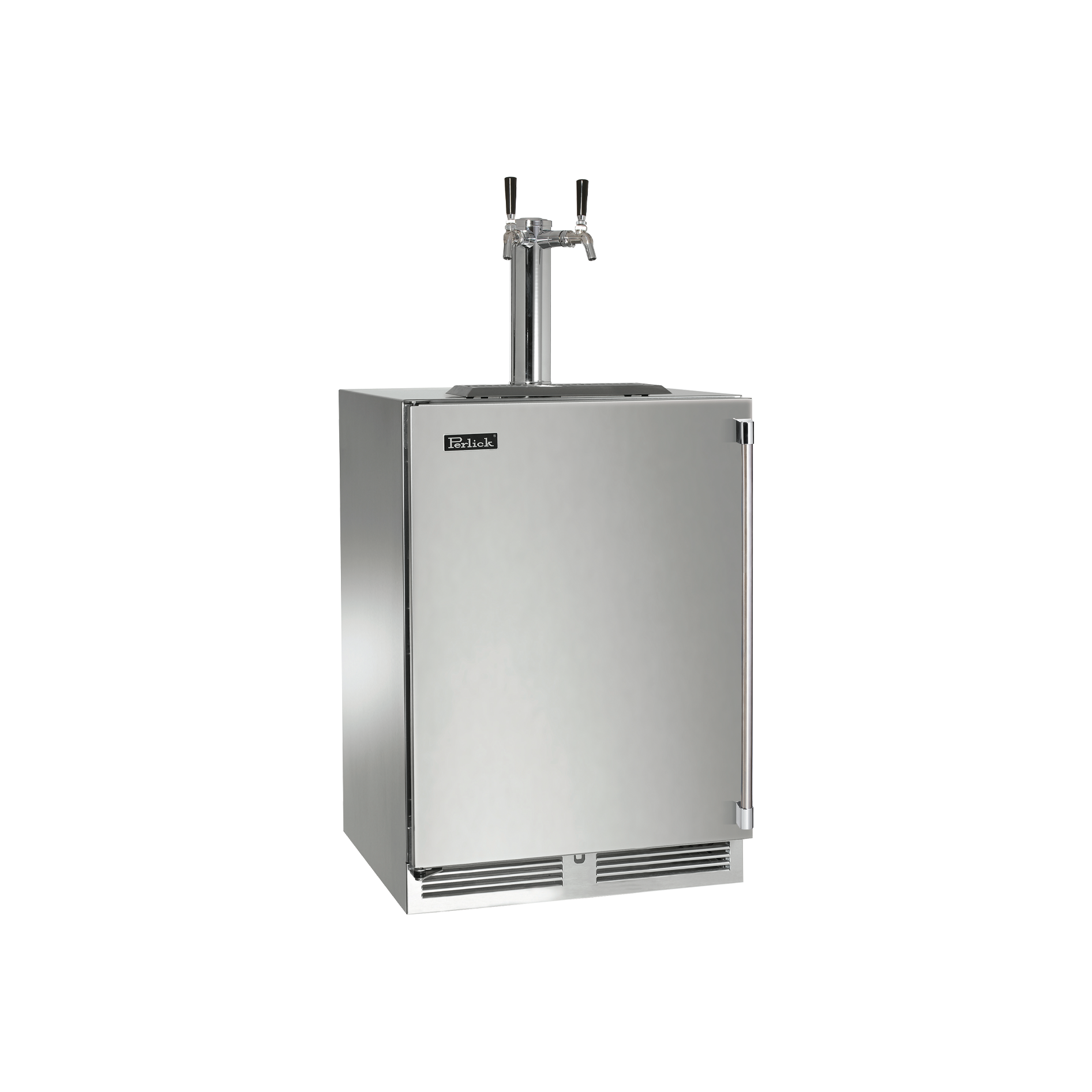 Perlick Signature Series 24" Marine Grade Keg Dispenser - Single Tap with Fully Integrated Panel-Ready Solid Door Hinge Left with Lock