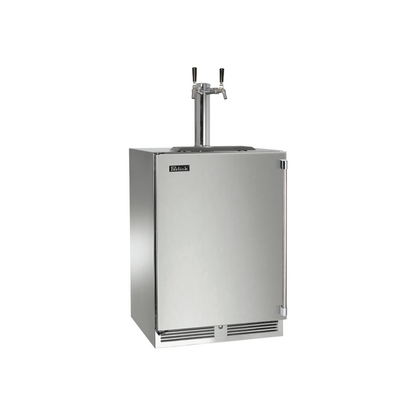 Perlick Signature Series 24" Marine Grade Keg Dispenser - Single Tap with Fully Integrated Panel-Ready Solid Door Hinge Right with Lock
