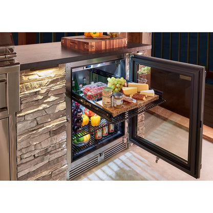 Perlick Signature Series 24" Marine Grade Refrigerator with Fully Integrated Panel-Ready Solid Door Hinge Left with Lock