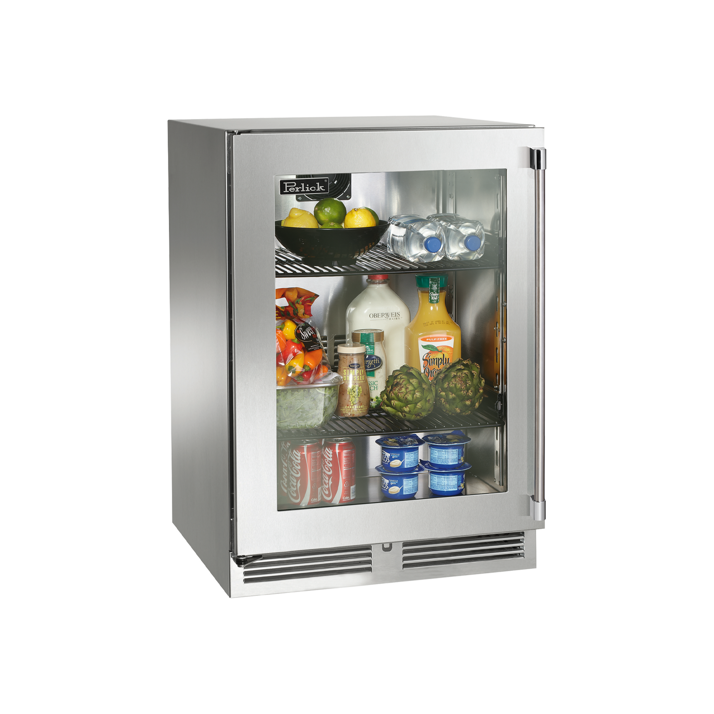 Perlick Signature Series 24" Outdoor Refrigerator with Stainless Steel Solid Door Hinge Right