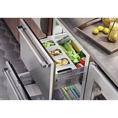 Perlick Signature Series 24" Stainless Steel Outdoor Refrigerator Drawers with Lock