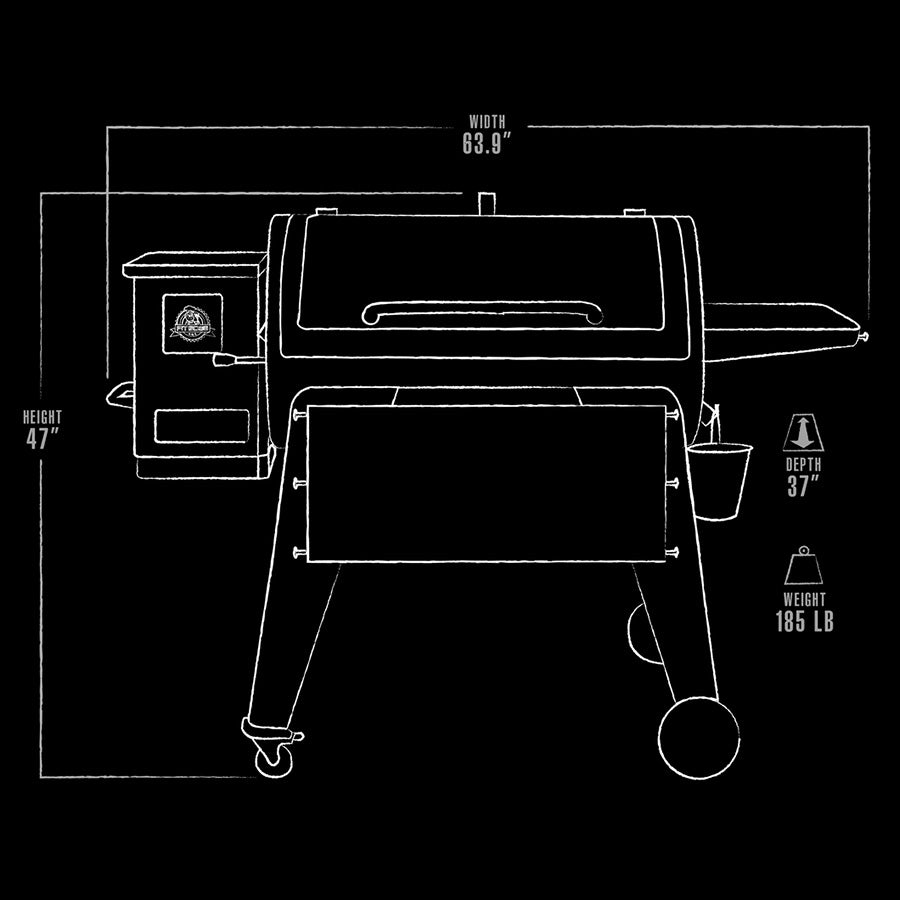 Pit Boss Navigator 1150 64" Wood Pellet Grill With Wi-Fi and Bluetooth Wireless Capabilities