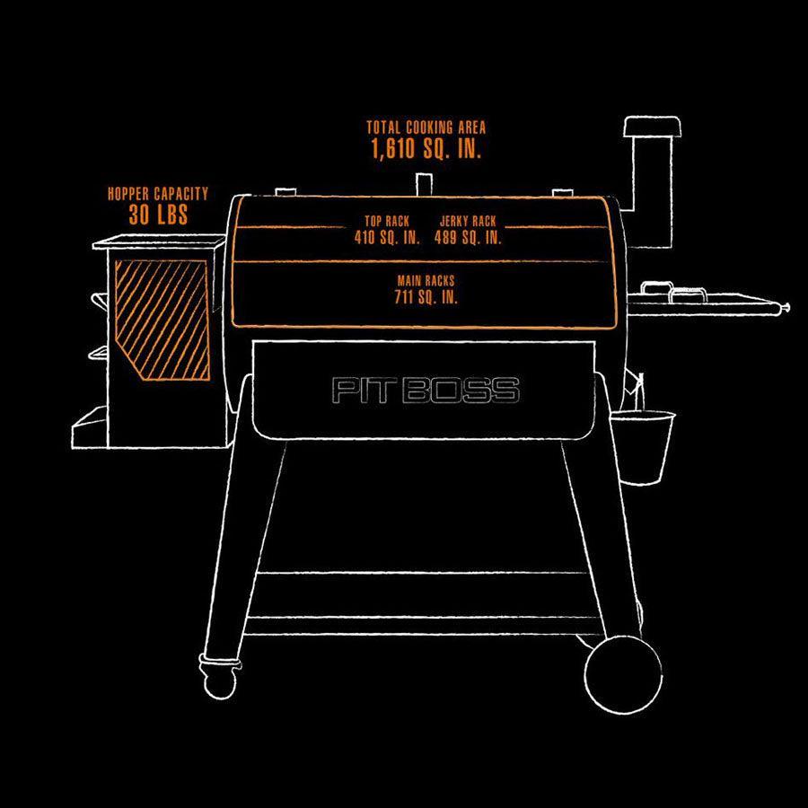 Pit Boss Sportsman 1100 64" Wood Pellet Grill With Wi-Fi and Bluetooth Wireless Capabilities