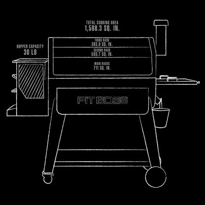 Pit Boss Sportsman 1600 64" Wood Pellet Grill With Wi-Fi and Bluetooth Wireless Capabilities
