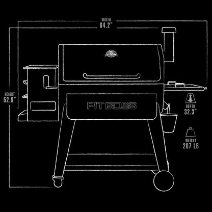 Pit Boss Sportsman 1600 64" Wood Pellet Grill With Wi-Fi and Bluetooth Wireless Capabilities