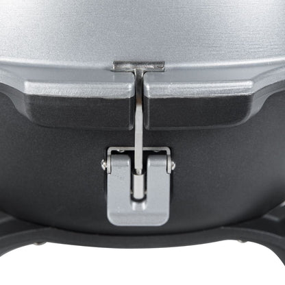 Portable Kitchen 20" Grey PKGO Cast Aluminum Outdoor Charcoal Grill with Flipkit