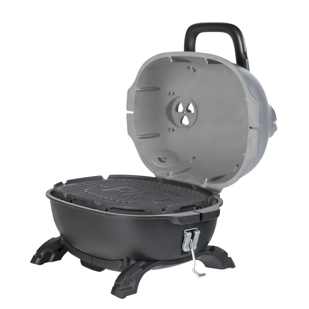 Portable Kitchen 20" Grey PKGO Cast Aluminum Outdoor Charcoal Grill with Flipkit