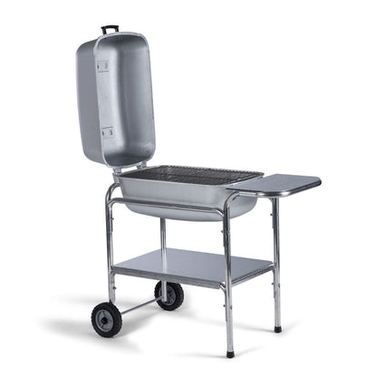 Portable Kitchen 36" Silver Limited Edition The Original PK Cast Aluminum Outdoor Charcoal Grill & Smoker