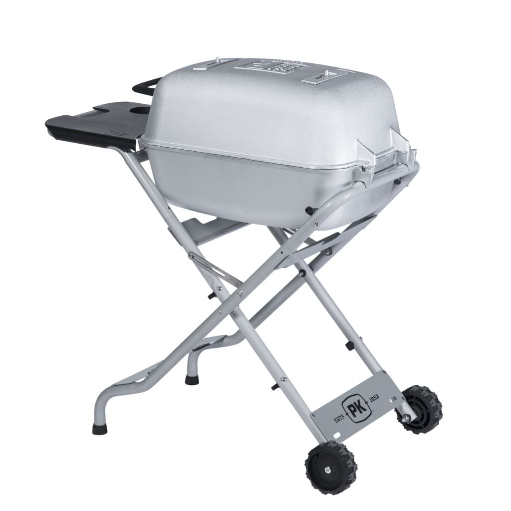 PK Grills PK-TX Portable Cast Aluminum Charcoal Grill and Smoker in Gray  Silver PKTX-SSB-X - The Home Depot