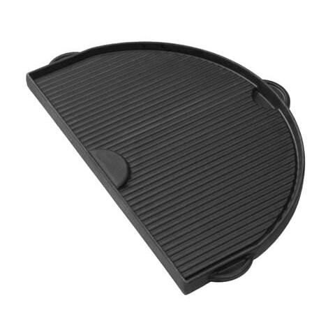 Primo 1-Piece Cast Iron Flat and Grooved Sides Griddle For XXL