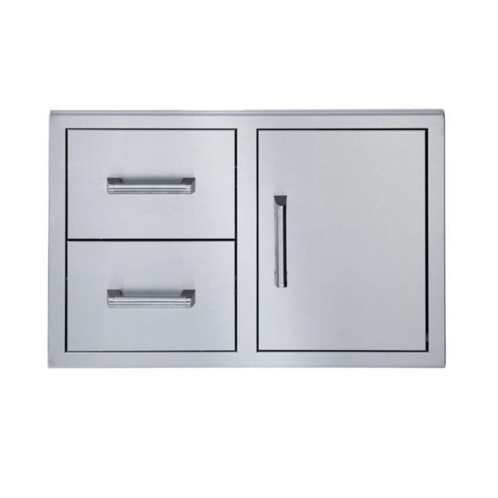 Primo Grill 34" Stainless Steel Single Access Door with Double Drawers