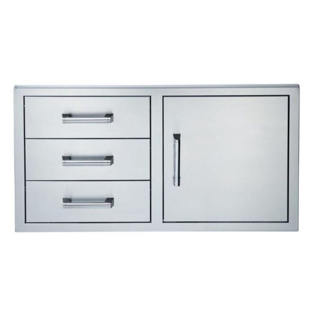 Primo Grill 42" Stainless Steel Single Access Door with Triple Drawers