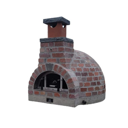 ProForno New Haven Rustico 30" Traditional Wood Fired Brick Pizza Oven with Stainless Steel Door