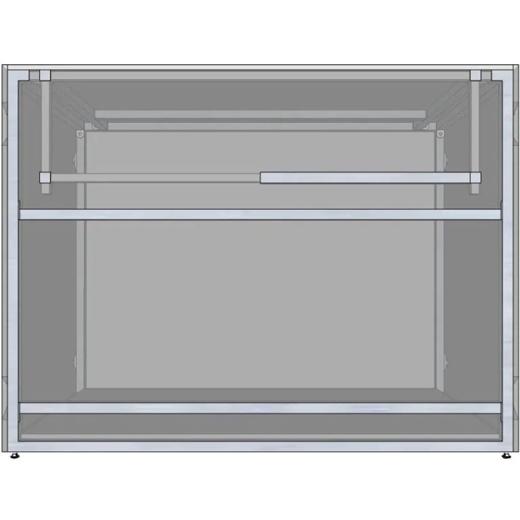 RTF Systems Universal 48" Ready To Finish BBQ Island Appliance And Storage Cabinet