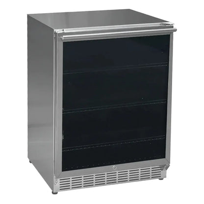 Renaissance Cooking Systems 5.01 Cu.Ft. UL Rated Stainless Steel Outdoor Electric Refrigerator With Reversible Glass Door