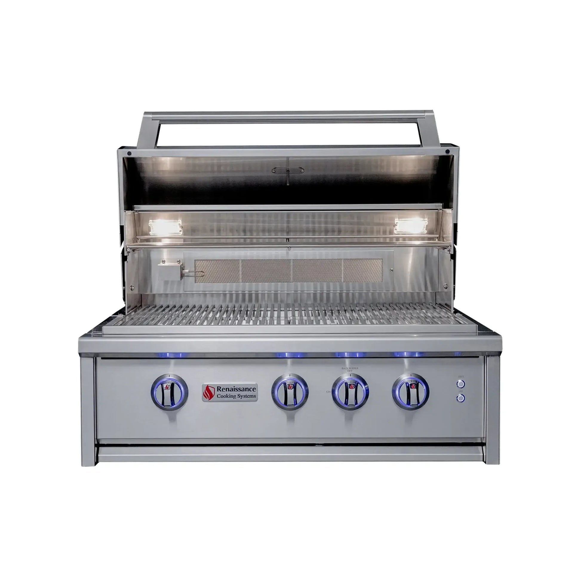 Renaissance Cooking Systems Cutlass Elite 30" Propane Gas Grill With Rear Burner and Color-Changing LEDs