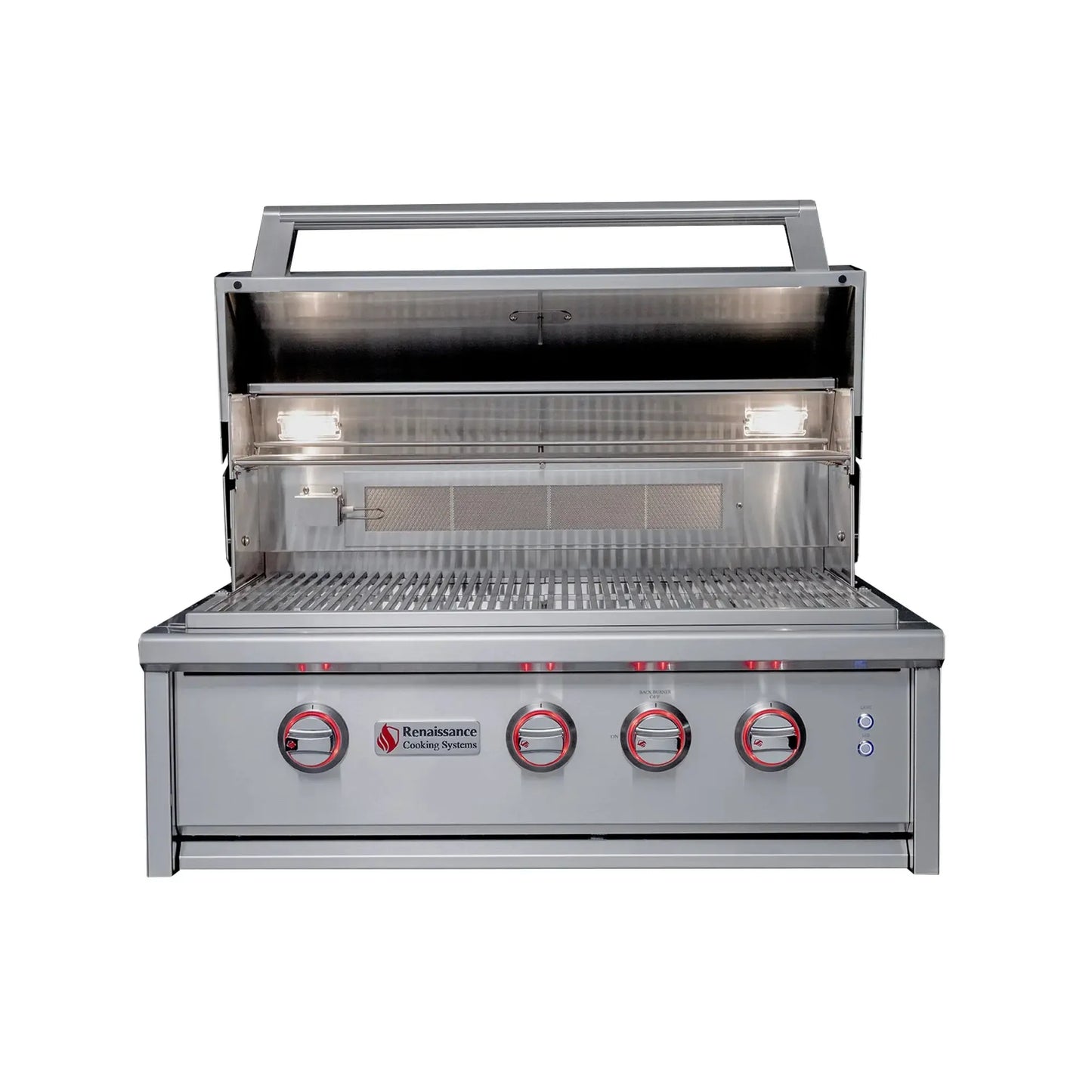 Renaissance Cooking Systems Cutlass Elite 30" Propane Gas Grill With Rear Burner and Color-Changing LEDs