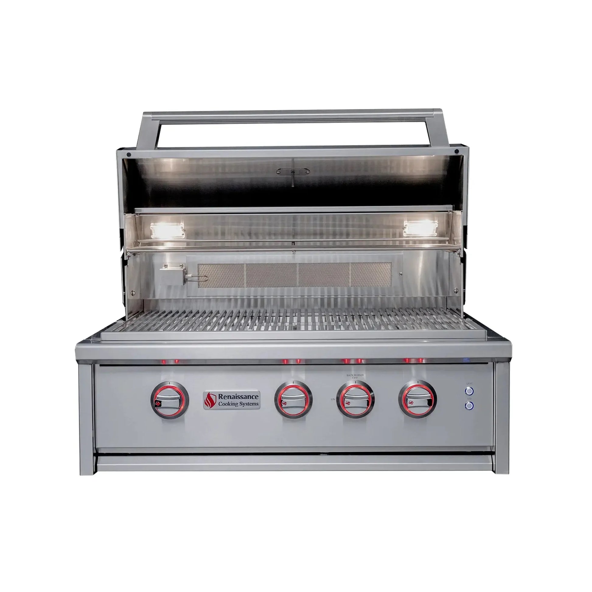 Renaissance Cooking Systems Cutlass Elite 30" Propane Gas Grill With Rear Burner and Color-Changing LEDs
