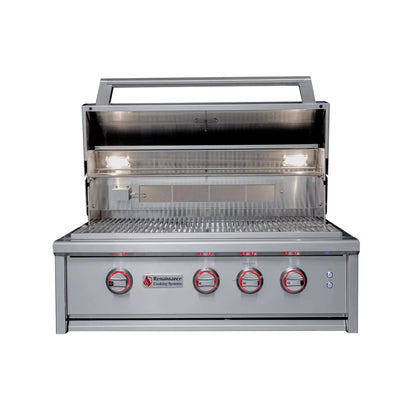 Renaissance Cooking Systems Cutlass Elite 30" Propane Gas Grill With Rear Burner and Color-Changing LEDs