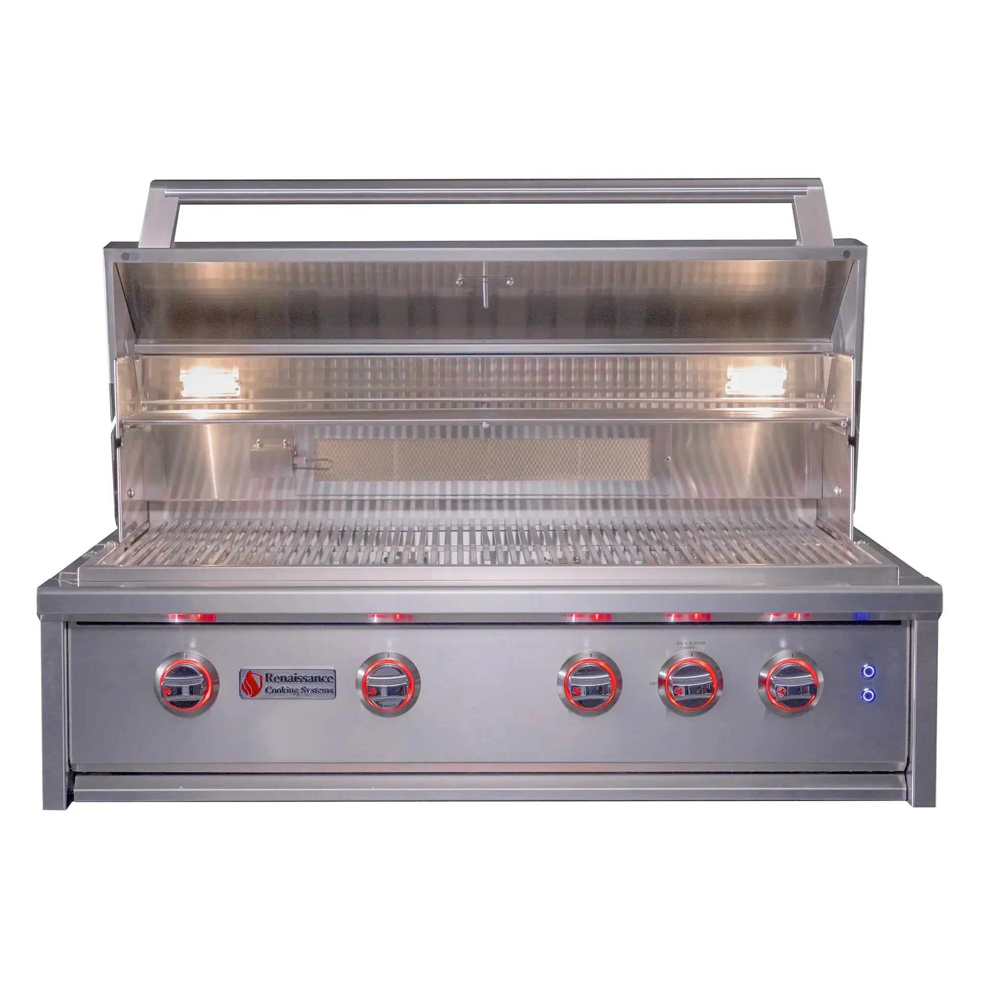 Renaissance Cooking Systems Cutlass Elite 38" Natural Gas Grill With Rear Burner and Color-Changing LEDs