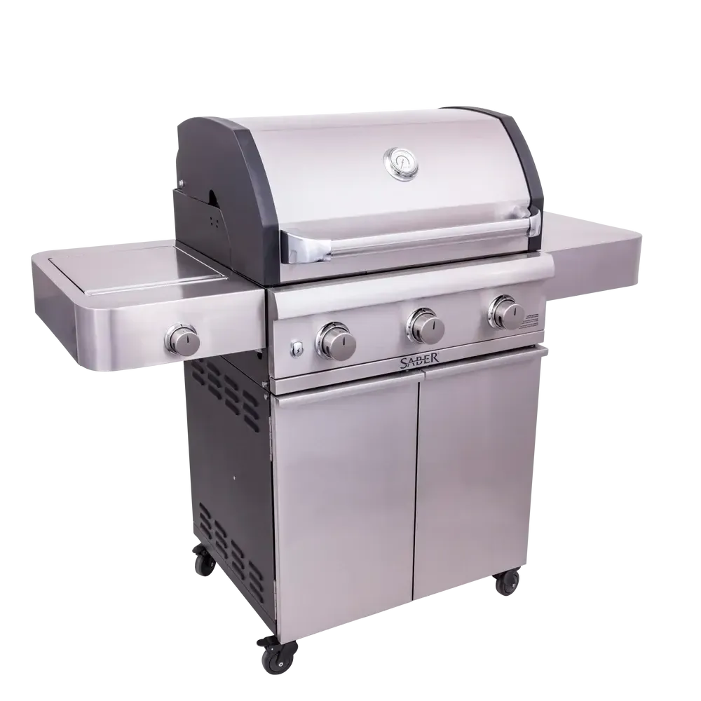 Saber Cast Stainless 3-Burner Freestanding Gas Grill