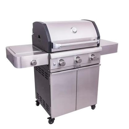 Saber Cast Stainless 3-Burner Freestanding Gas Grill