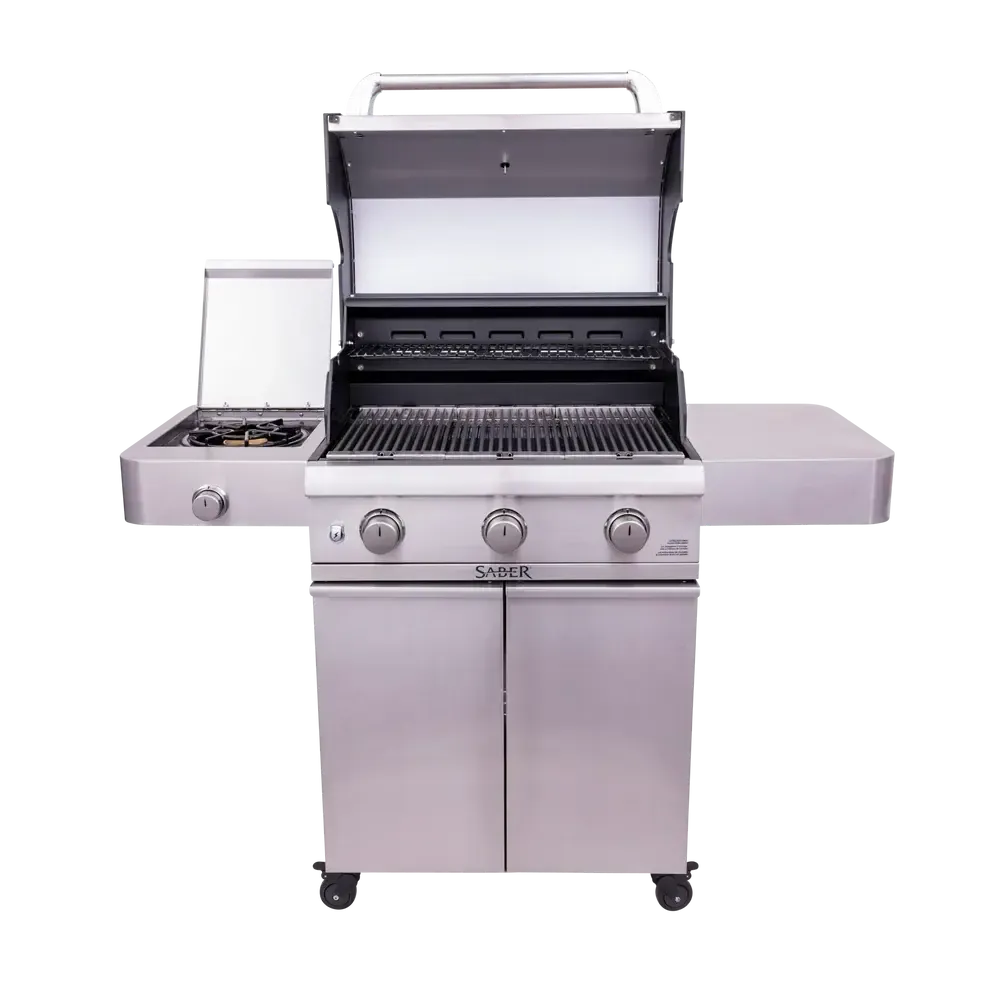 Saber Cast Stainless 3-Burner Freestanding Gas Grill