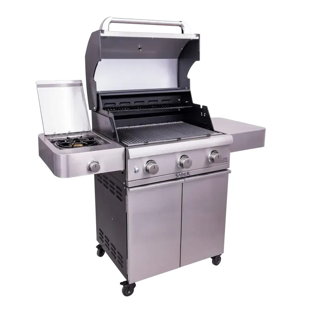 Saber Cast Stainless 3-Burner Freestanding Gas Grill