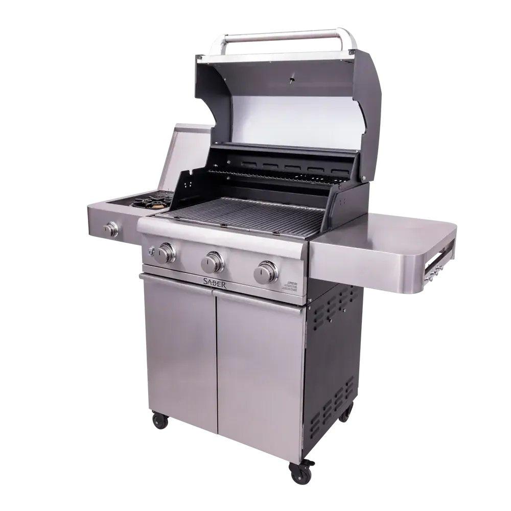 Saber Cast Stainless 3-Burner Freestanding Gas Grill