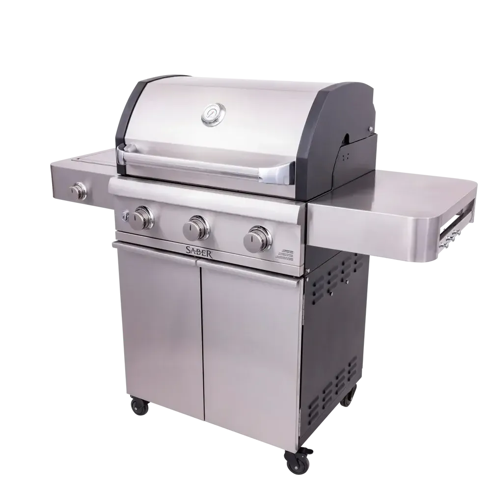 Saber Cast Stainless 3-Burner Freestanding Gas Grill