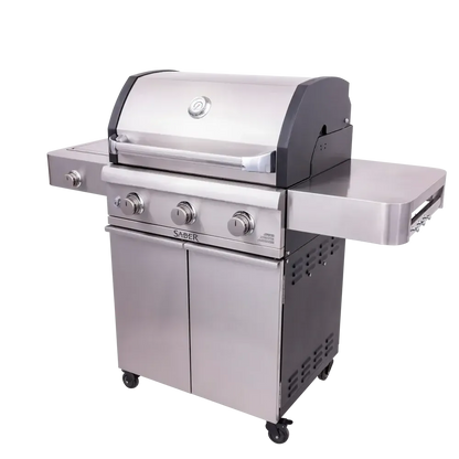 Saber Cast Stainless 3-Burner Freestanding Gas Grill
