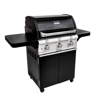 Saber Deluxe Black 3-Burner Freestanding Gas Grill