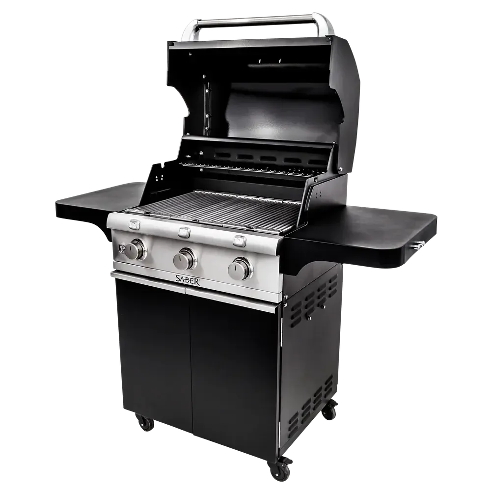 Saber Deluxe Black 3-Burner Freestanding Gas Grill