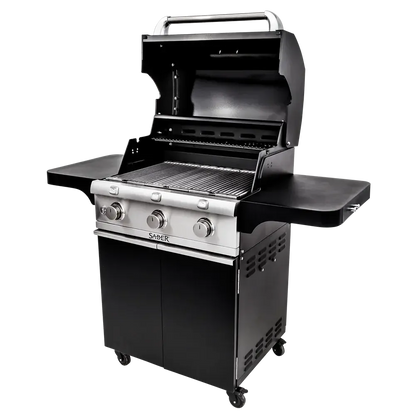 Saber Deluxe Black 3-Burner Freestanding Gas Grill