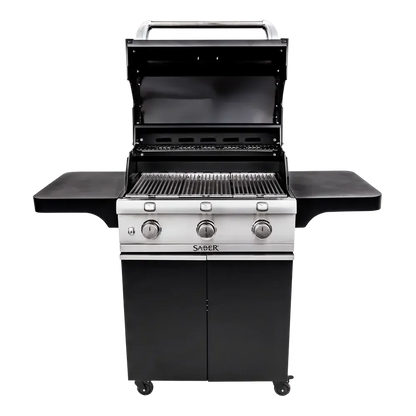 Saber Deluxe Black 3-Burner Freestanding Gas Grill
