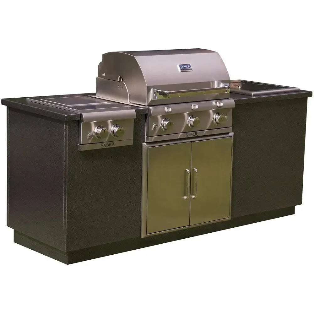 Saber I Series EZ Outdoor Kitchen - Silver