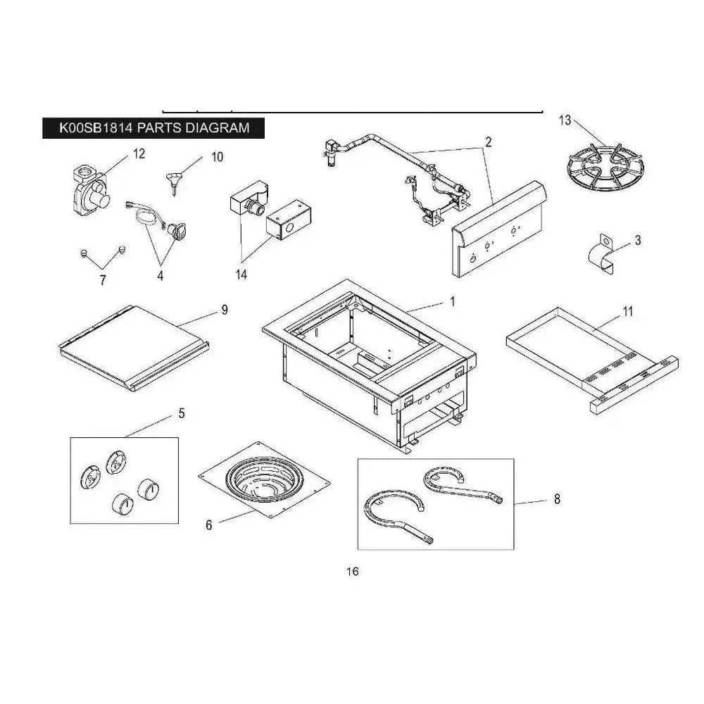 Saber Premium Dual-Control Built-In Burner