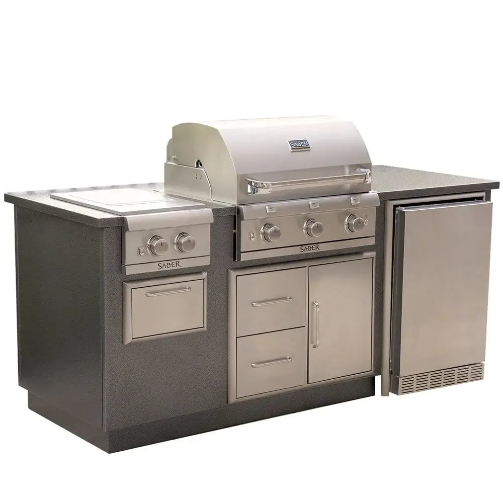 Saber R Series EZ Outdoor Kitchen - Silver