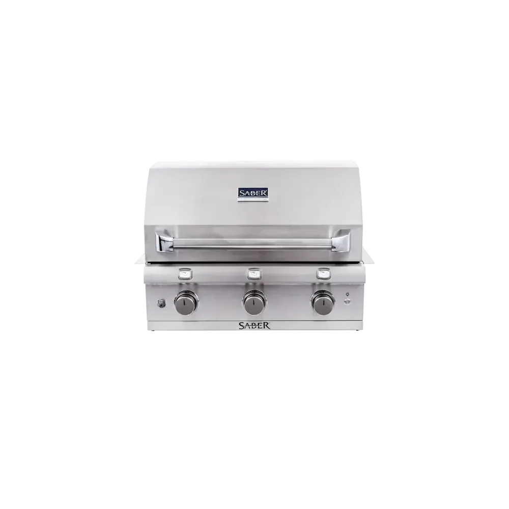 Saber Stainless 3-Burner Built-In Natural Gas Grill
