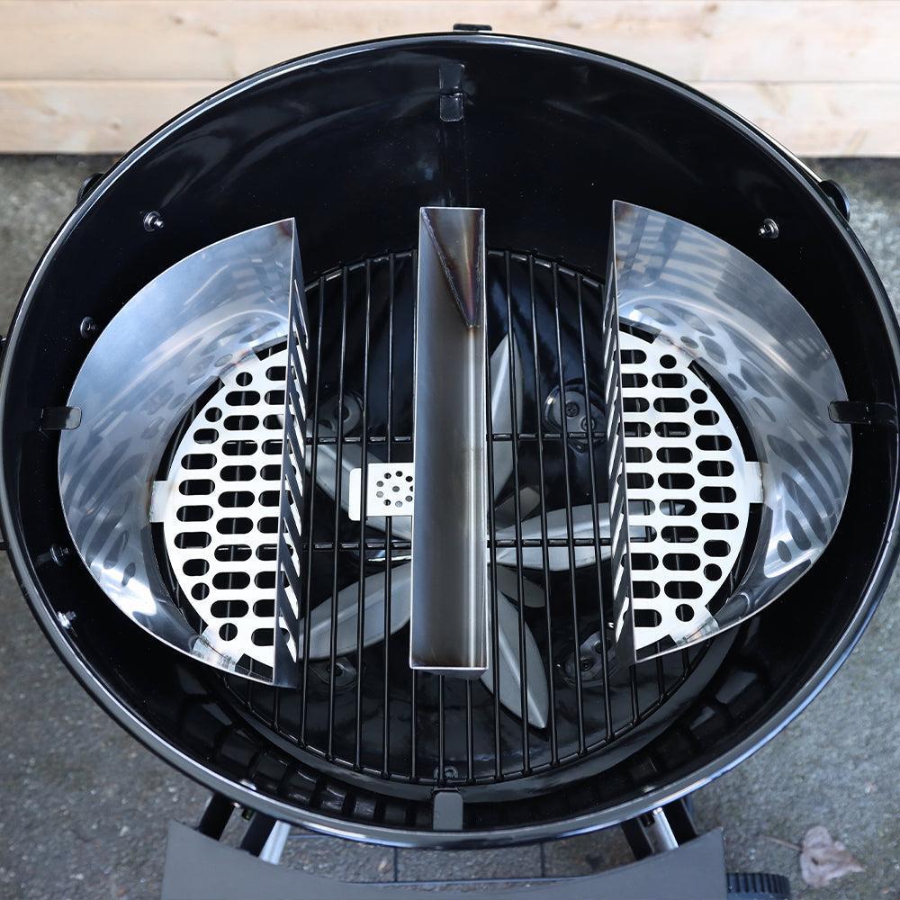 SnS Grills 22" Moveable Grill Water Wall Reservoir Pan for Charcoal, Gas and Pellet Grills